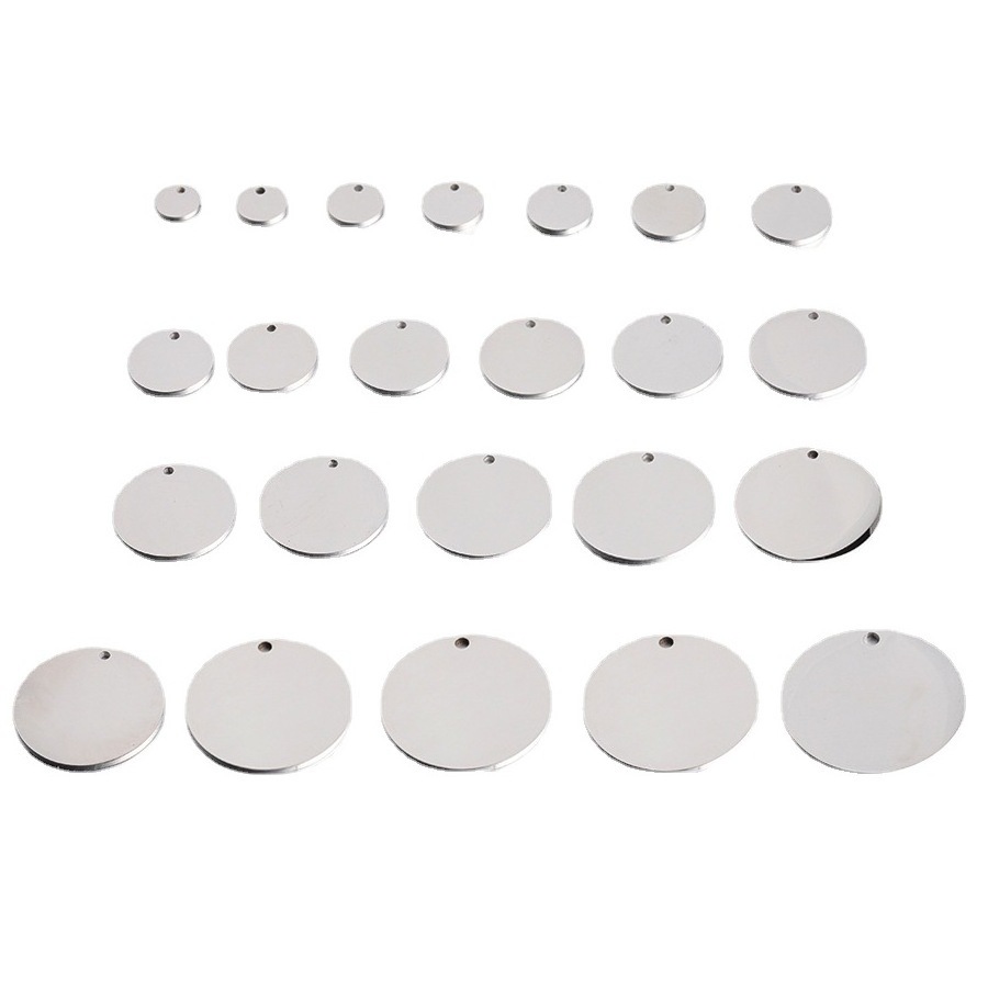 R.Gem. Personalized Highly Polished Round Coin Stamping Stainless Steel Jewelry Blanks for Engraving