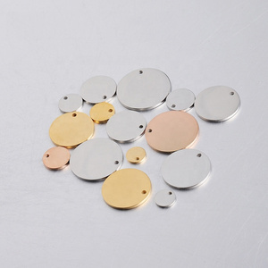 R.Gem. Personalized Highly Polished Round Coin Stamping Stainless Steel Jewelry Blanks for Engraving