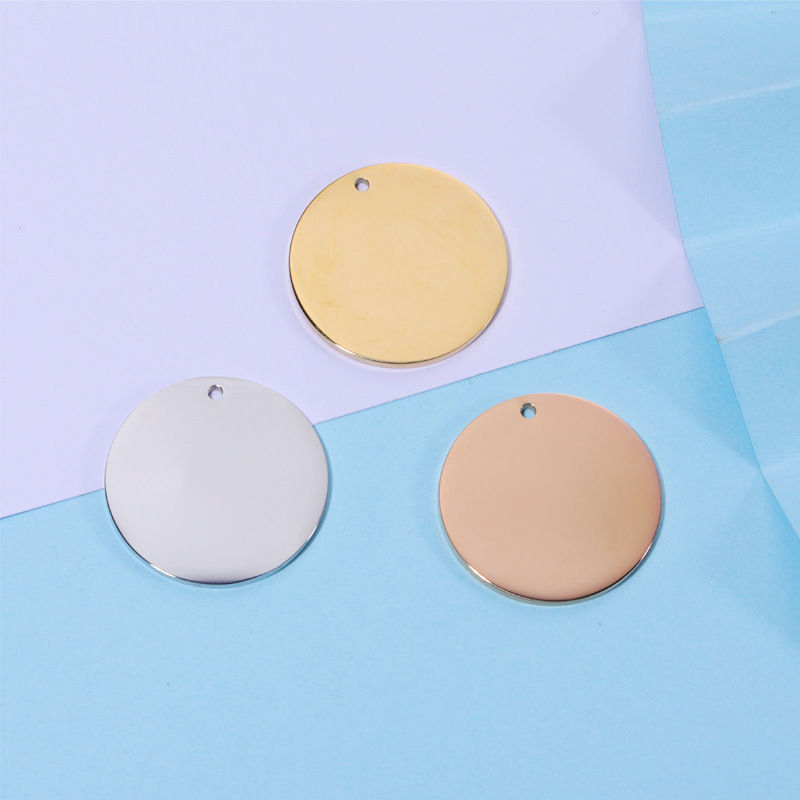 R.Gem. Personalized Highly Polished Round Coin Stamping Stainless Steel Jewelry Blanks for Engraving