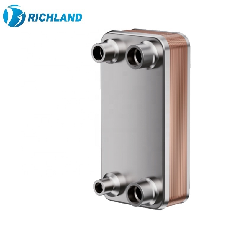 65bar 45bar Customized Copper Brazed Stainless Steel Plate Evaporator Heat Exchanger Hydraulic Cooler Coil