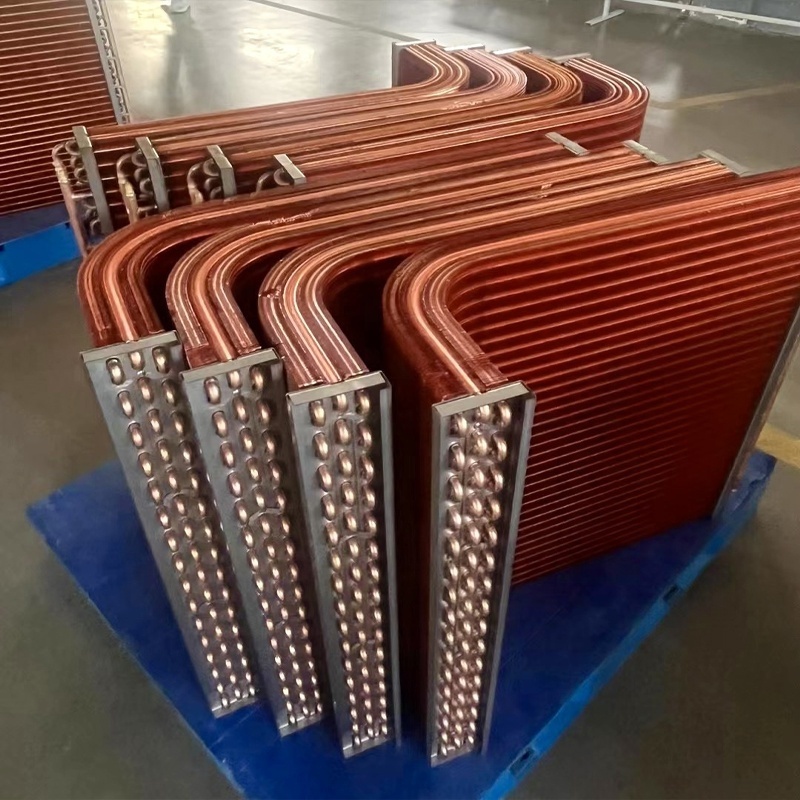 Customized Refrigeration Tube Fin Hydraulic Oil Cooler Bending Processing Process L, U, G Shape Fin-tube Heat Exchangers