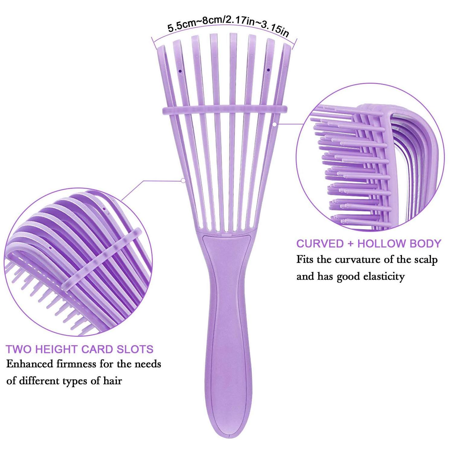 Detangling Unbrush Curly Hair Extensions Brush Comb Sets Salon Magic Eight Rows Octopus For Black Natural Hair