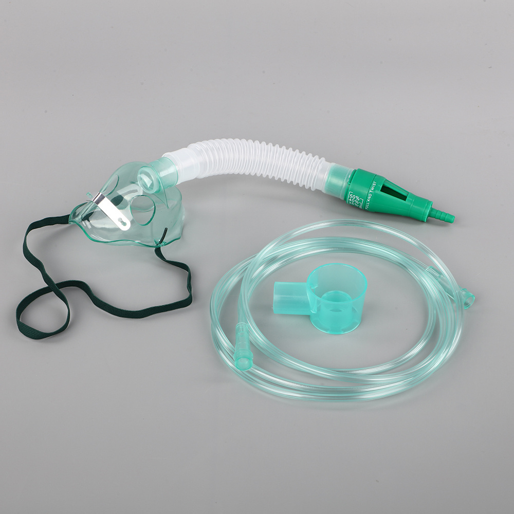 Disposable Adult Size Sterile Transparent Medical Oxygene Mask Venturi Nebulizer Mask