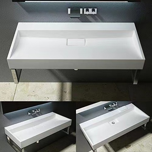 Solid Surface Polyresin Coating Wash Basin for Modern Bathroom Vanity