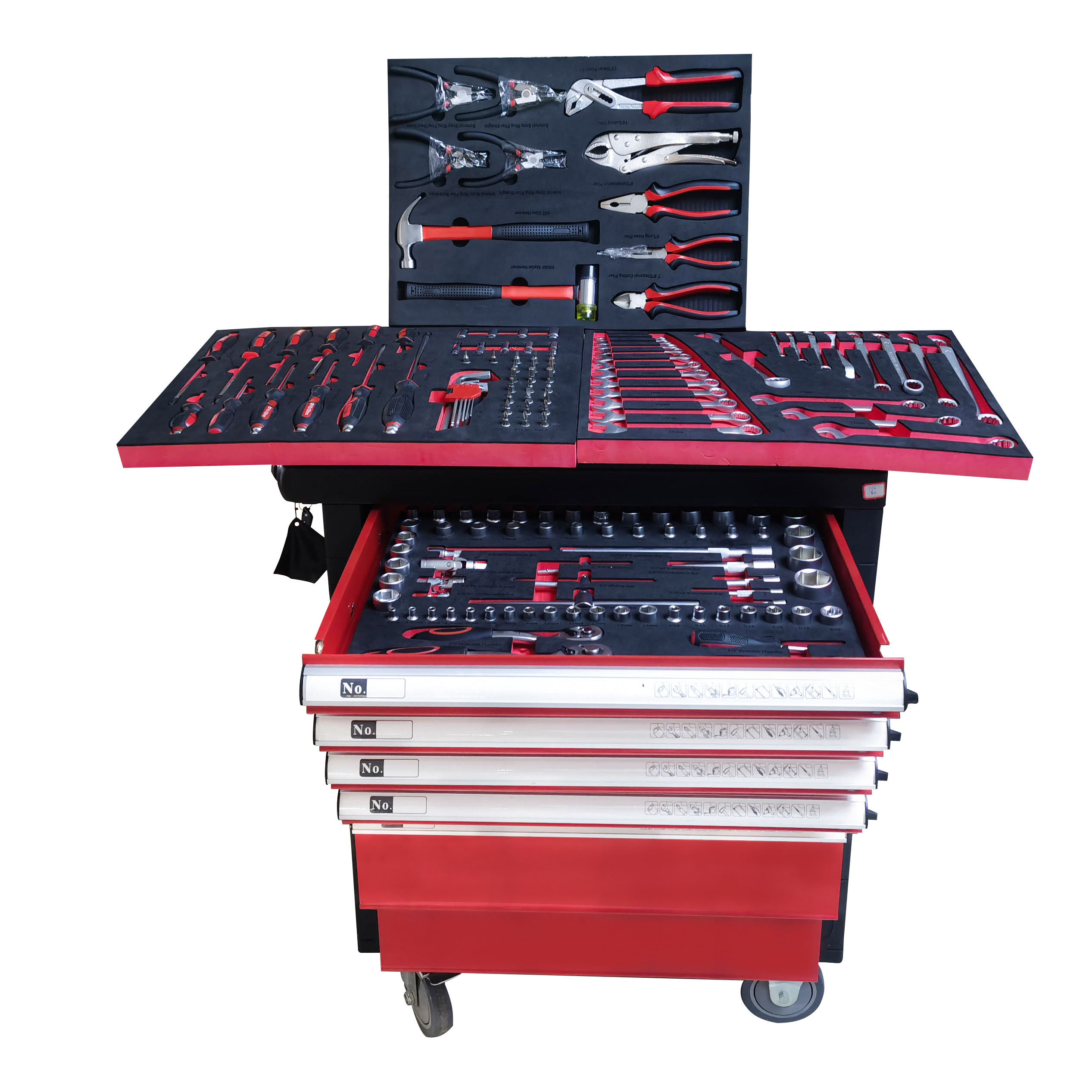 2020 RT160A  160pcs Tool Chest 6 Drawer Combination Set With Ball Bearig Drawer Slide