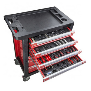 RTTOOL 159PCS Mechanic Garage Tool Cabinet Workshop Rolling Tool Chest With Drawers