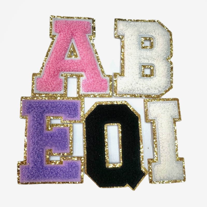 Chenille Patches Letters For Clothing Chenille Varsity Patches Varsity colorful Wholesale Chenille designer iron on patches