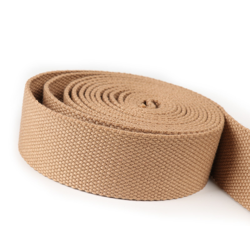 2.2mm thickness Heavy Canvas Cotton Webbing Roll Tape Durable Strap for Belts Bags