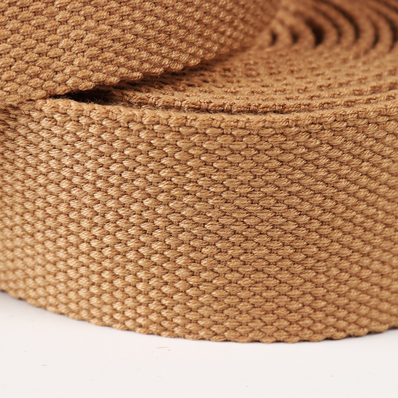 2.2mm thickness Heavy Canvas Cotton Webbing Roll Tape Durable Strap for Belts Bags