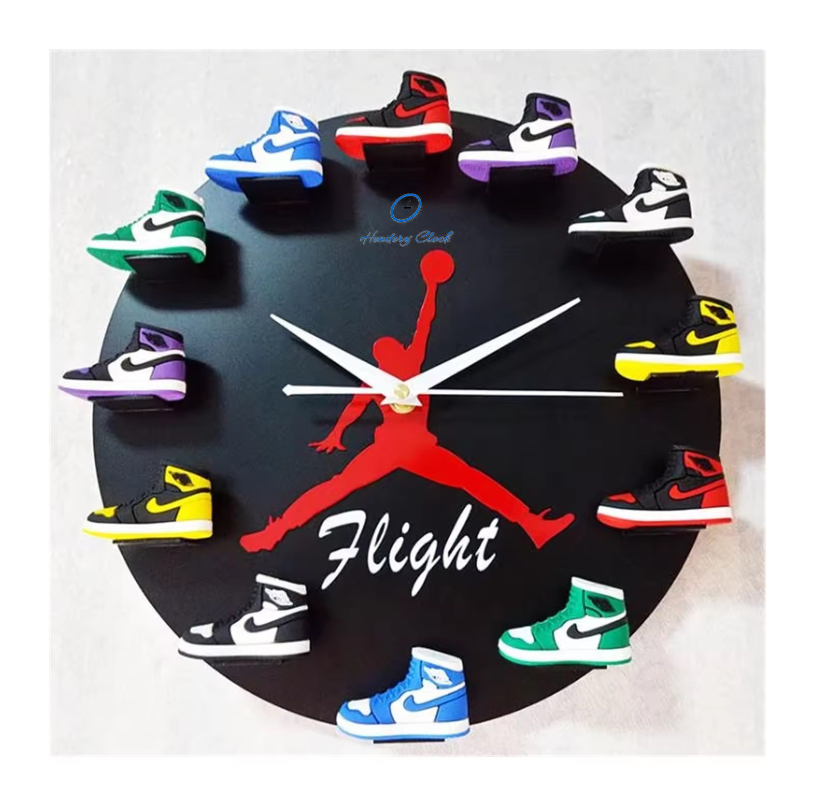 12 inch Creative Basketball Clock 3d Shoe Model  decor living room wood  Wall Clock