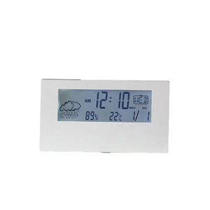 LED mute smart weather electronic clock desktop clock perpetual calendar desktop transparent student with small alarm clock