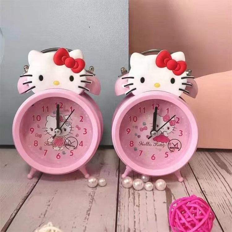 3inch unicorn alarm clock broom desk clock cute cartoon Pink Blue White Silent Sweep