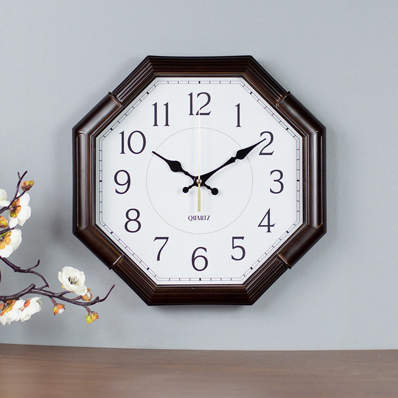 Octagon personality wall clock wholesale Chinese style living room clock fashion quartz clock