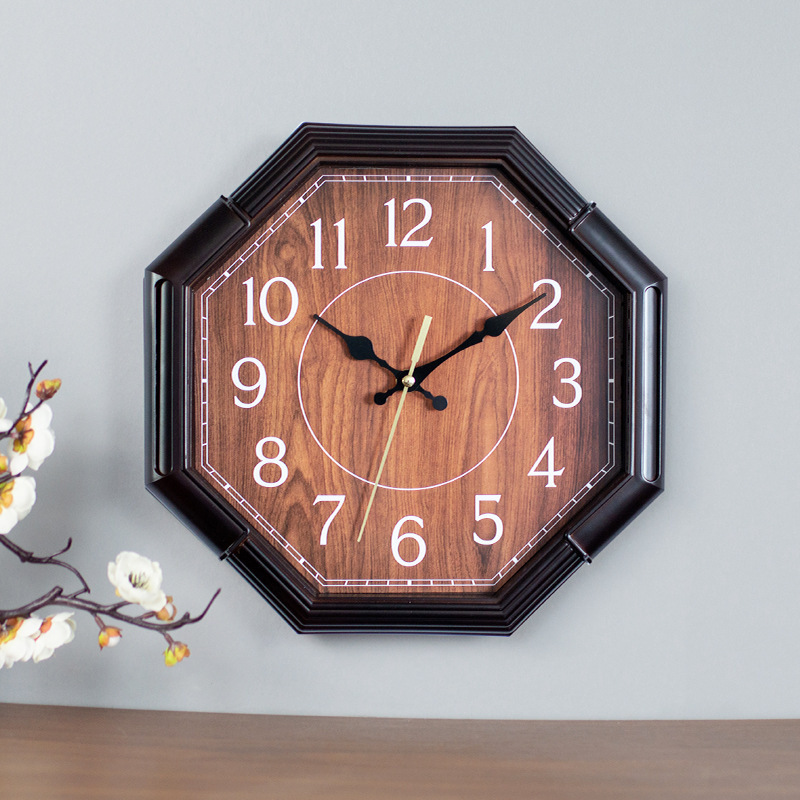 Octagon personality wall clock wholesale Chinese style living room clock fashion quartz clock