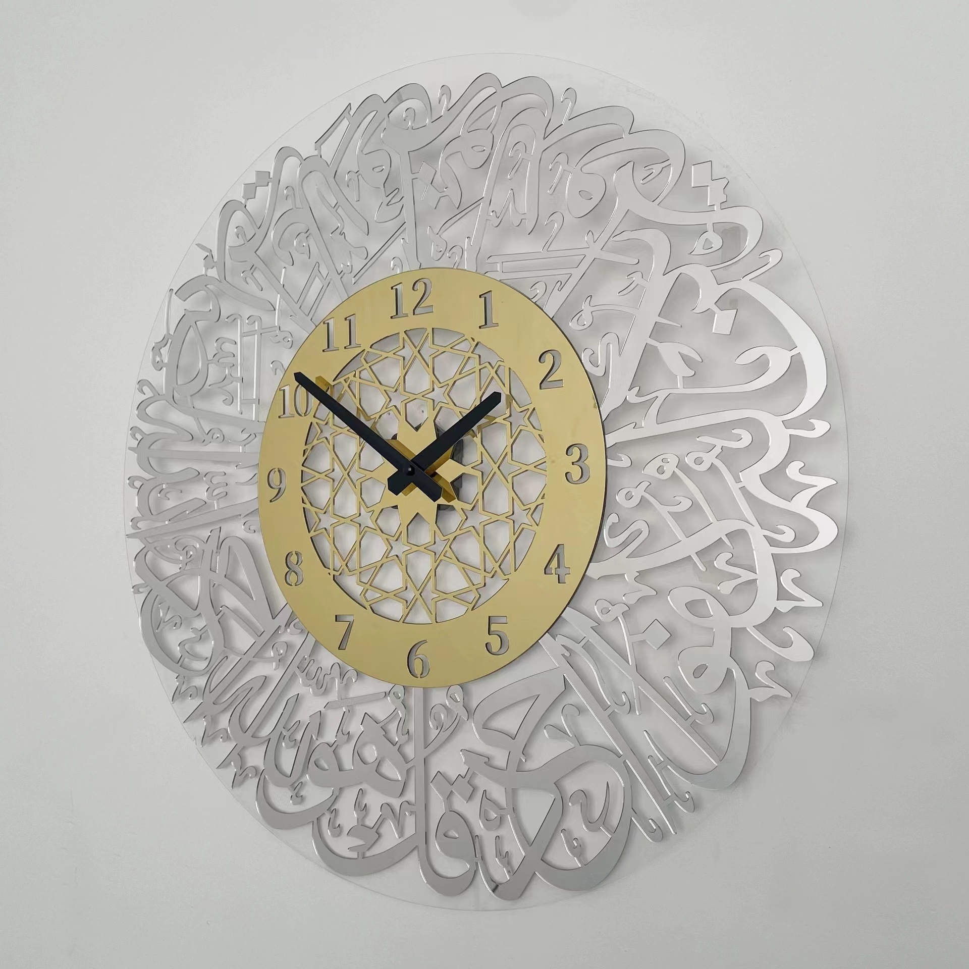 Acrylic mirror decoration clock, indoor wall stickers, wall clocks