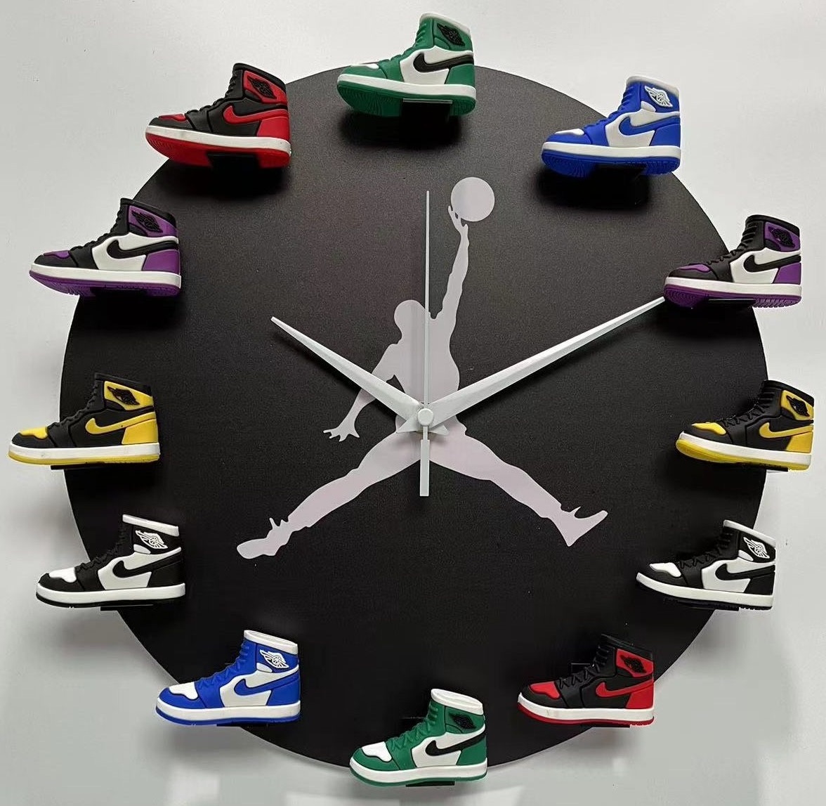 12 inch Creative Basketball Clock 3d Shoe Model  decor living room wood  Wall Clock