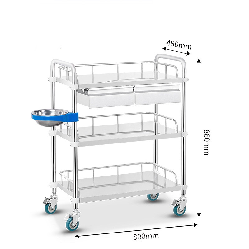 Stainless Steel Cheap Best-selling Assembled Medicine Cart