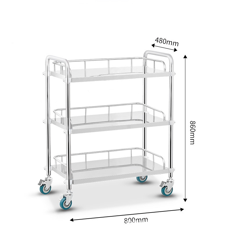 Stainless Steel Cheap Best-selling Assembled Medicine Cart