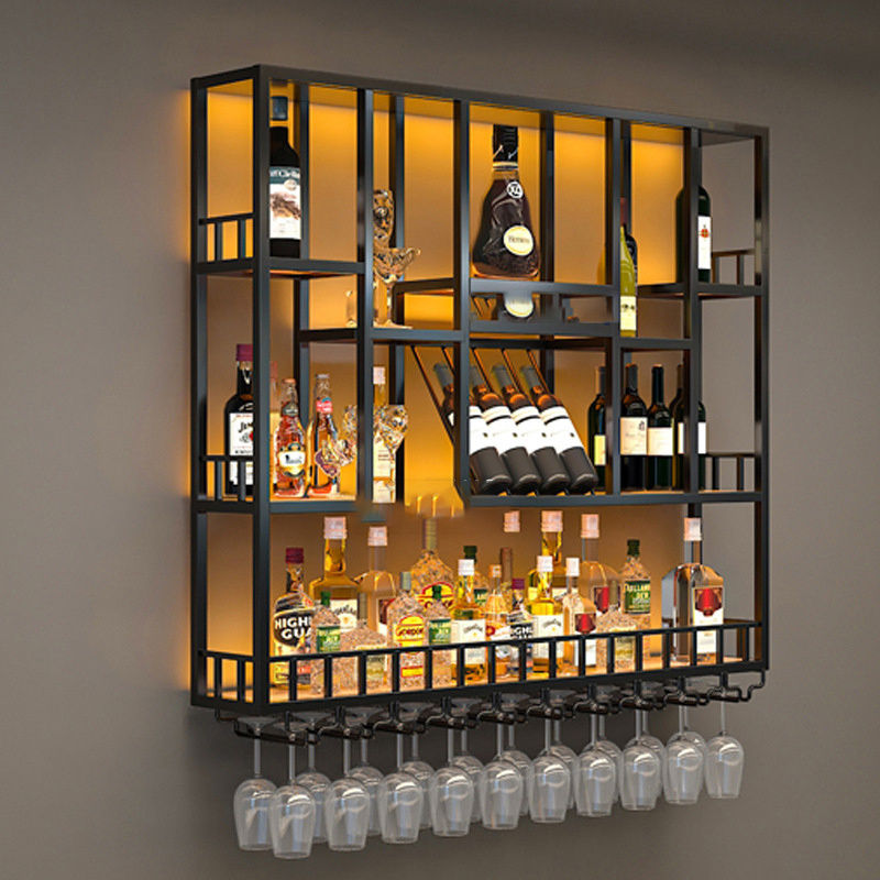 Bar Counter Hanging Wine Rack Wine Glasses Holder Wine Stand Holder