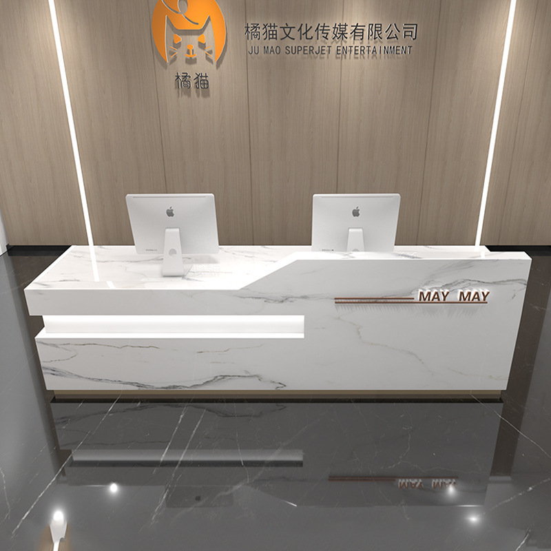 Customized Design Salon Reception Front Desk Marble Front Desk Design