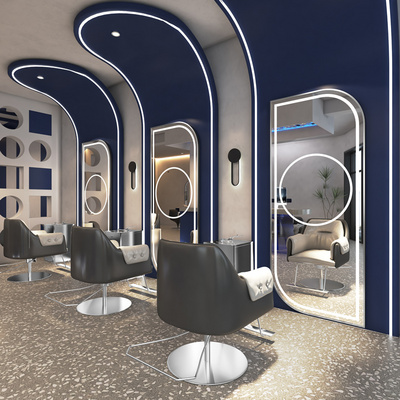 Salon Furniture Barber Shop Modern Barber Styling Beauty Salon Station With Mirror