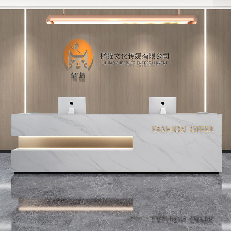 Customized Design Salon Reception Front Desk Marble Front Desk Design