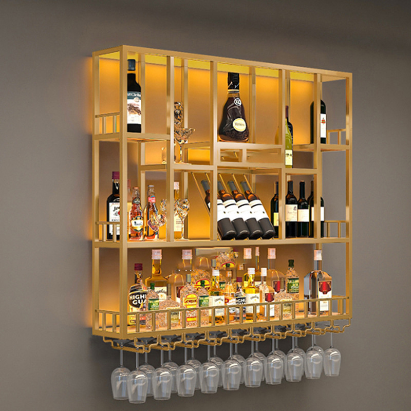 Bar Counter Hanging Wine Rack Wine Glasses Holder Wine Stand Holder