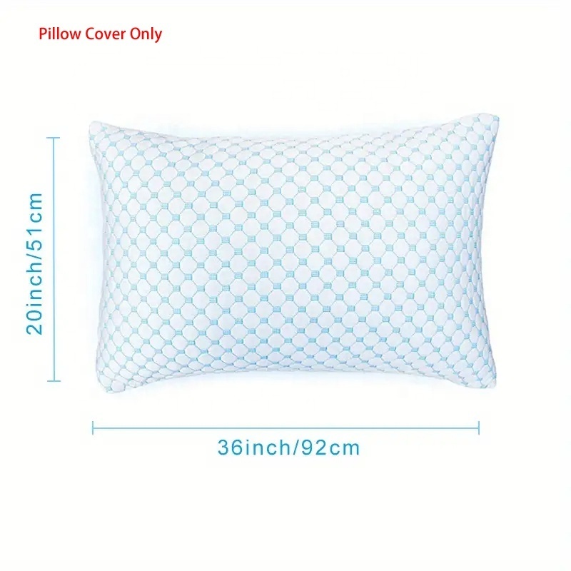 Dual Sided Pillow Protector Cool Bamboo Pillow Cover Case for Hot Sleepers Zipper Standard Cooling Pillowcase