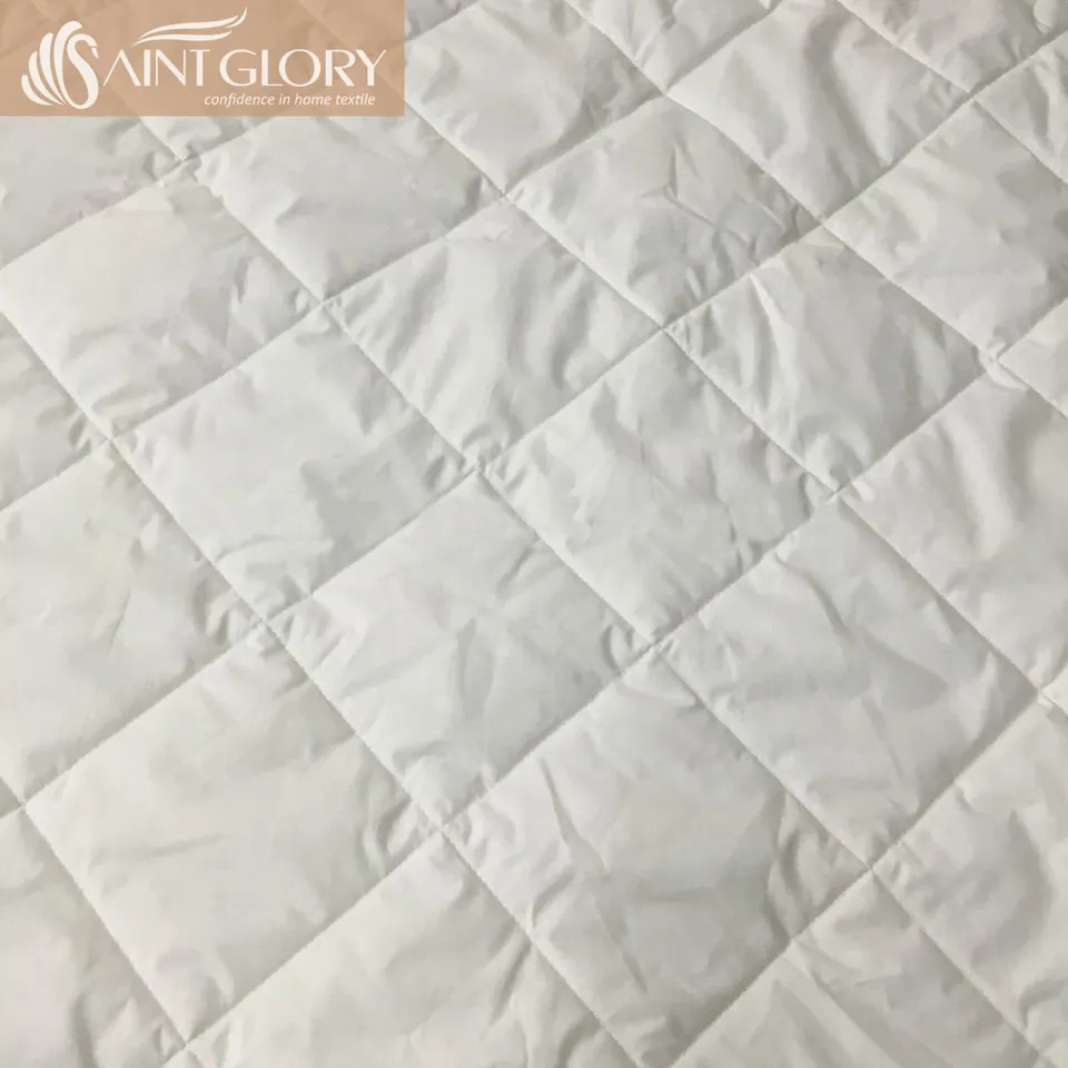 Organic Cotton Filling Fitted Quilted Pad Crib Child Cover Mattress Topper Protector For Babies Toddlers