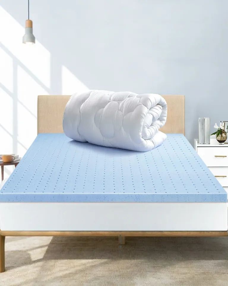 Cooling premium cotton mattress topper memory foam queen mattress bed topper pad