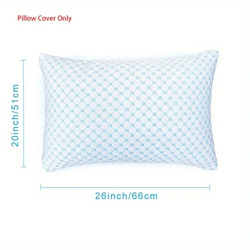 Dual Sided Pillow Protector Cool Bamboo Pillow Cover Case for Hot Sleepers Zipper Standard Cooling Pillowcase