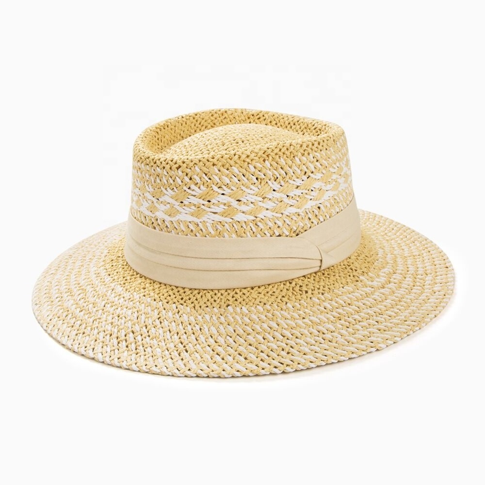 Summer Fashion Women's Panama Straw Hat Men's French Sunscreen Jazz Hat for Beach Travel Holiday