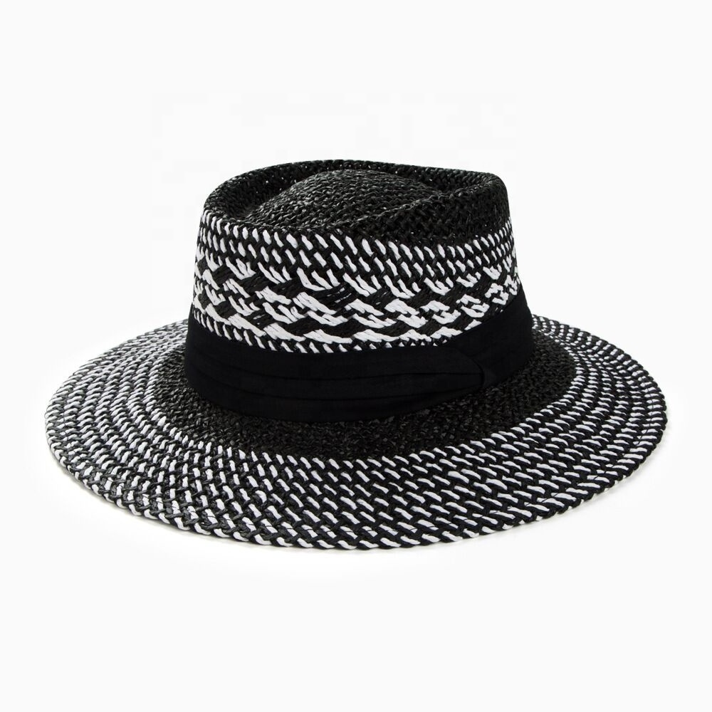 Summer Fashion Women's Panama Straw Hat Men's French Sunscreen Jazz Hat for Beach Travel Holiday