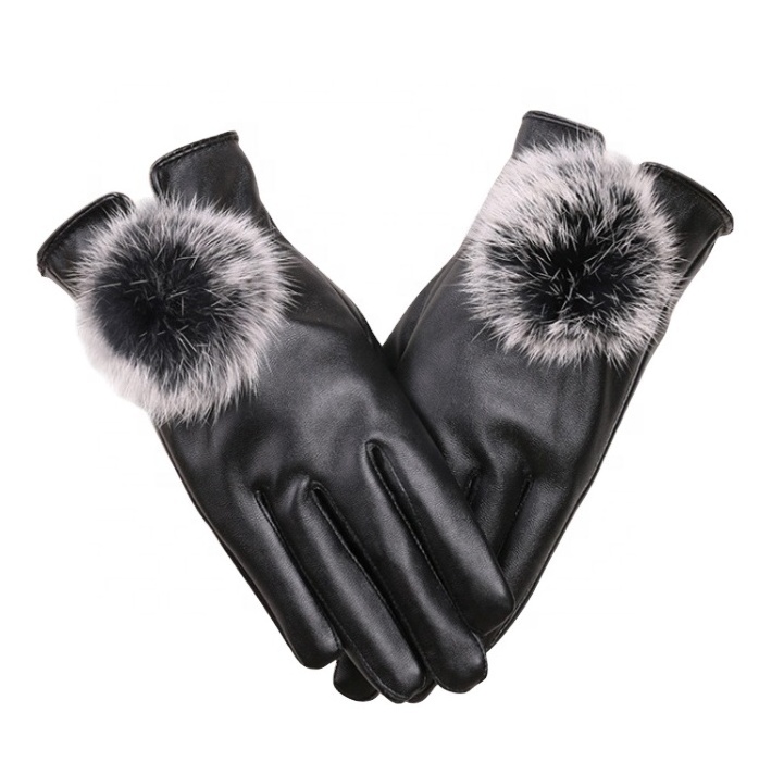 Fashion Ladies Winter Leather Gloves Touchscreen Texting Warm Lined Dress Cycling Gloves