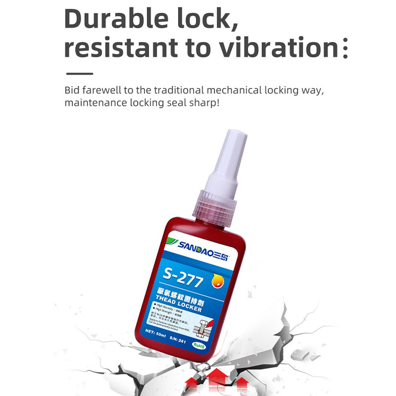 Factory Directly Sale Industrial Usage High Strength Viscosity Stain Resistance Sealant Metal Thread Locking Anaerobic Glue