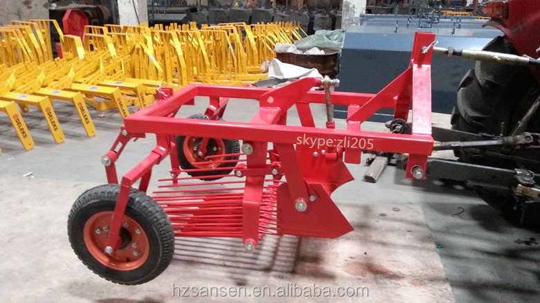 small potato digger; one row sweet potato harvester with tractor mounted pto shaft driven