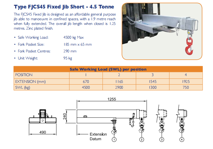 extendable forklift jib fork mounted crane jib forklift crane attachment from china manufacturer