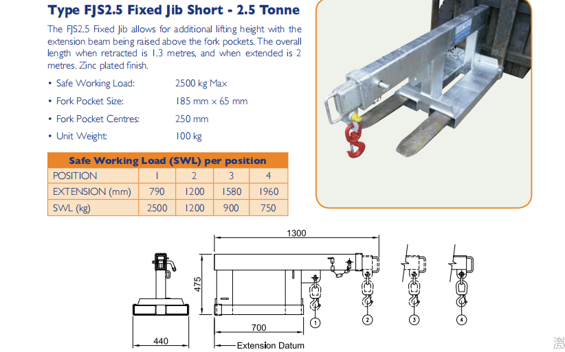 extendable forklift jib fork mounted crane jib forklift crane attachment from china manufacturer