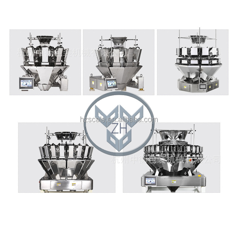 Automatic gummies weighing filling packaging machine with 14 head weigher