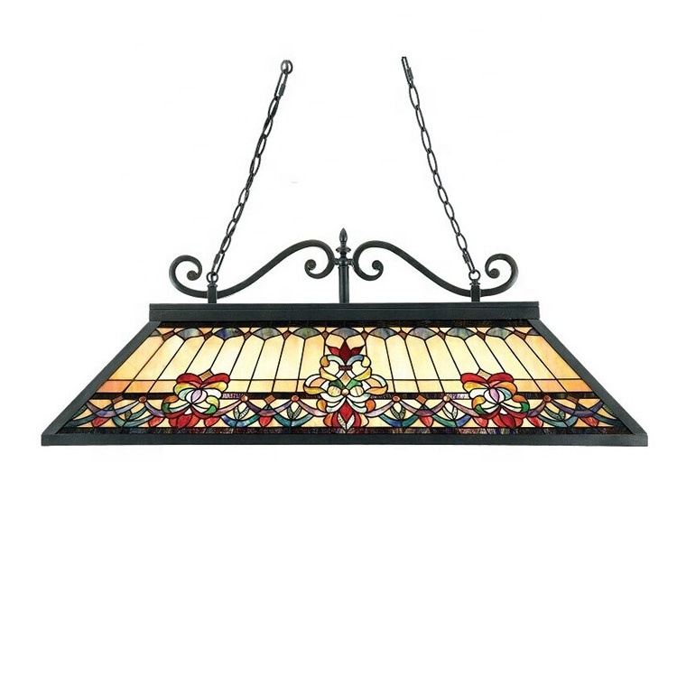 European Luminaire Decor Chandelier Lamp Iron Frame Tiffany Pool Table  pendant lamp for dinning room