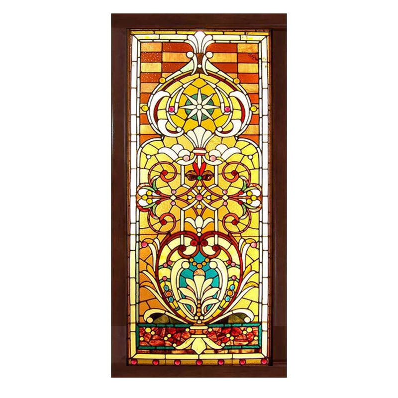 Customized Tiffany art colored mosaic glass door and window lighting