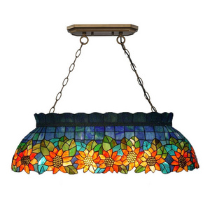 European Luminaire Decor Chandelier Lamp Sun Flowers Tiffany Pool Table 6 lights pendant lamp for dinning room