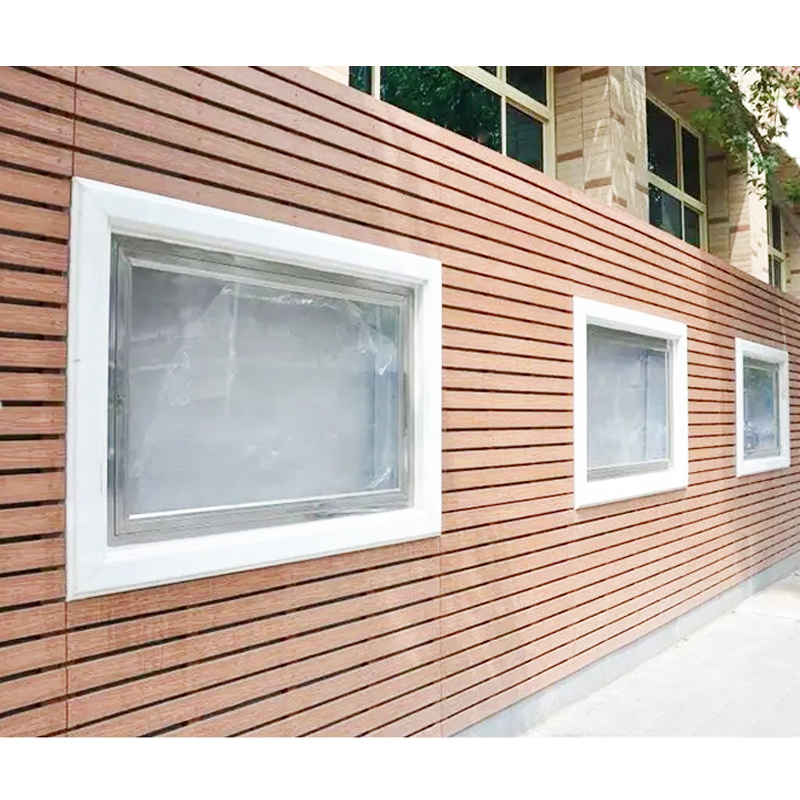 Exterior outdoor co extrusion decorative board louvers facade panel pvc wood plastic composite wpc great wall cladding panel