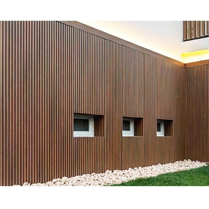 Outdoor Light weight wpc wood ceiling panel waterproof exterior wood plastic composite cladding fluted wpc wall panel