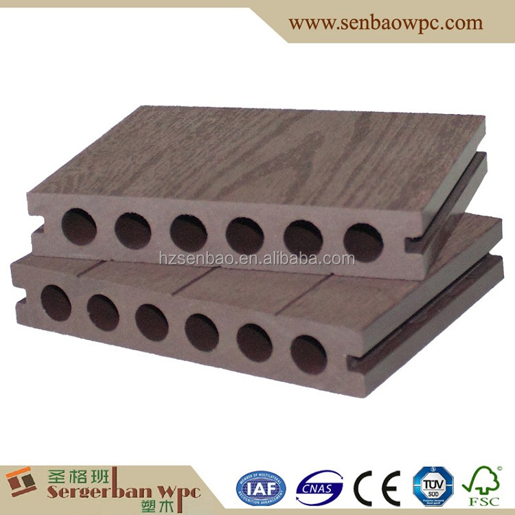 Wood Plastic Composite Hollow Moisture-proof WPC Decking Tiles Board Flooring Panel