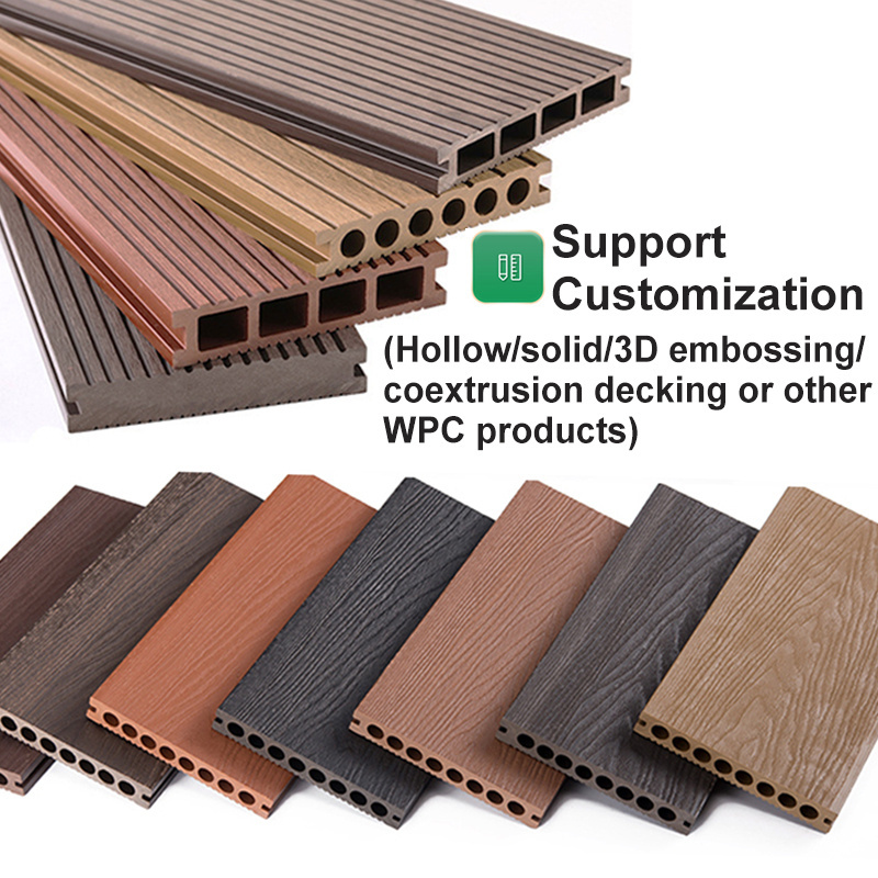 Wood Plastic Composite Hollow Moisture-proof WPC Decking Tiles Board Flooring Panel