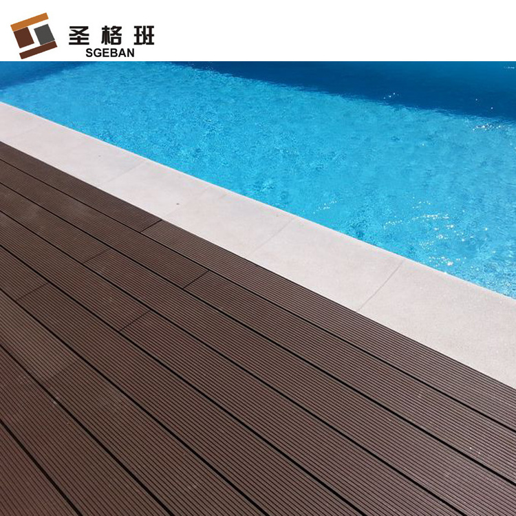 Wood composite decking outdoor flooring teak black white wood plastic wpc deck