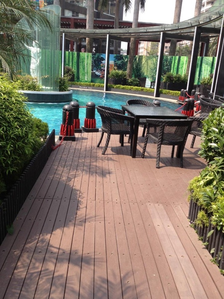 WPC wood plastic decking tiles synthetic wood waterproof fire resistant composite board wpc flooring