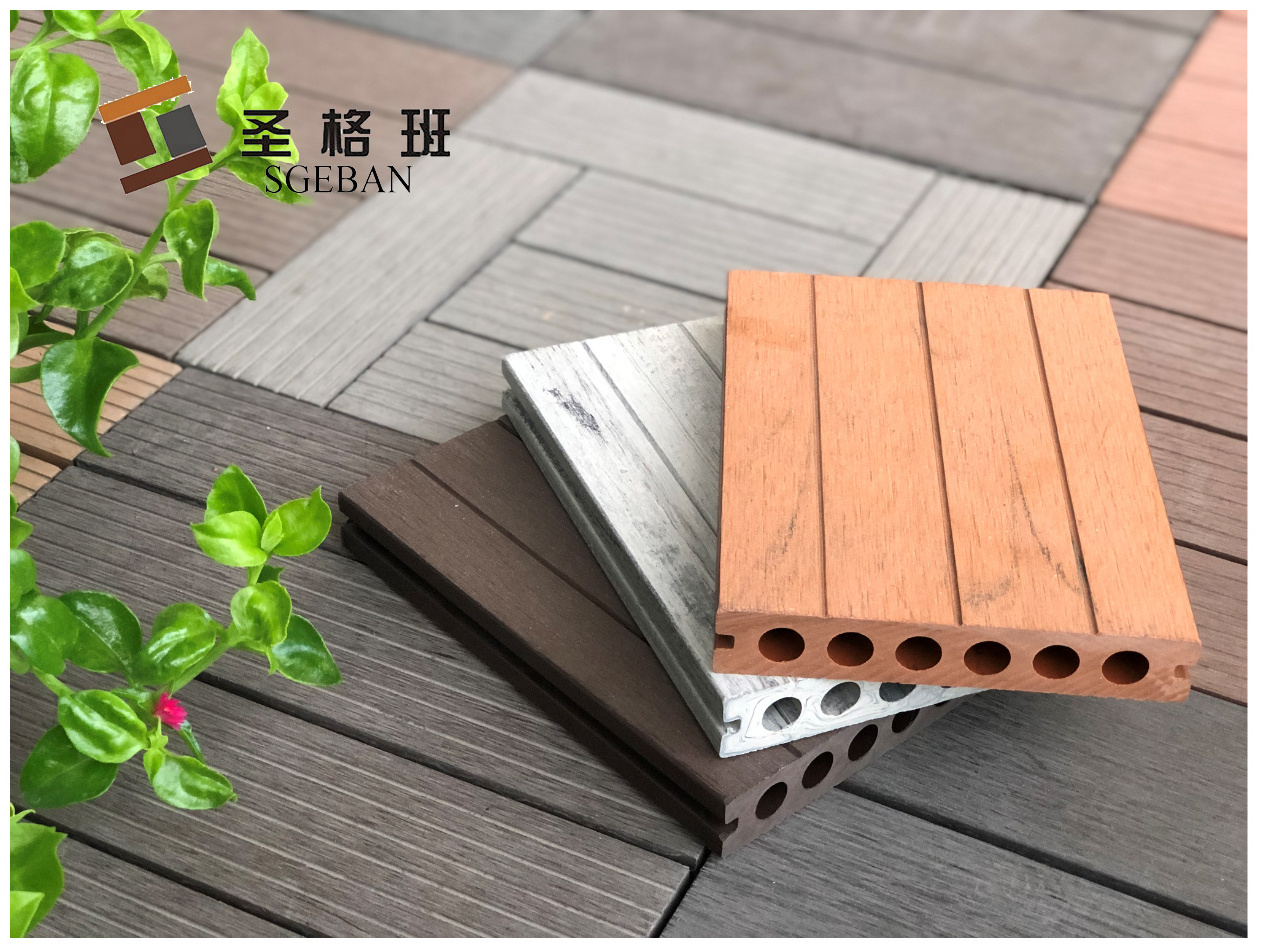 Wood Plastic Composite Hollow Moisture-proof WPC Decking Tiles Board Flooring Panel