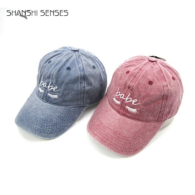 Custom Soft Women Embroidery Logo Polyester Baseball Cap